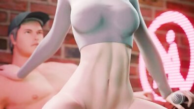 3Д-порно: сисястая героиня компьютерной игры скачет на хуе в позе обратной наездницы